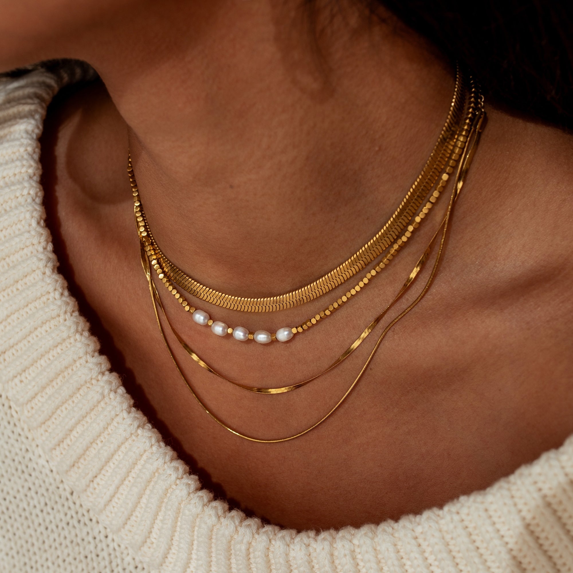 CANNES Pearl Beaded Necklace